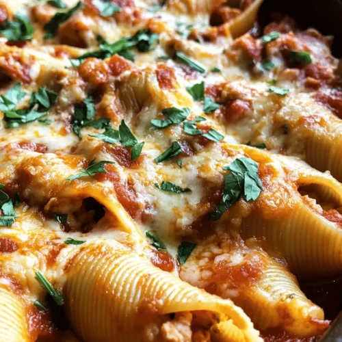 In the realm of comfort food, few dishes can compete with the indulgent pleasure of Cheesy Bacon Chicken Stuffed Shells. This delightful recipe combines the rich flavors of creamy cheeses, tender chicken, and crispy bacon all nestled within large pasta shells, creating a satisfying meal that pleases the palate and warms the heart. Ideal for busy weeknights or casual gatherings, this dish is not only easy to prepare but also delivers a punch of taste that your family and friends will rave about.