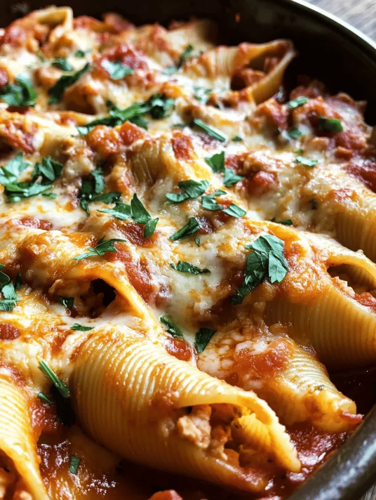 In the realm of comfort food, few dishes can compete with the indulgent pleasure of Cheesy Bacon Chicken Stuffed Shells. This delightful recipe combines the rich flavors of creamy cheeses, tender chicken, and crispy bacon all nestled within large pasta shells, creating a satisfying meal that pleases the palate and warms the heart. Ideal for busy weeknights or casual gatherings, this dish is not only easy to prepare but also delivers a punch of taste that your family and friends will rave about.