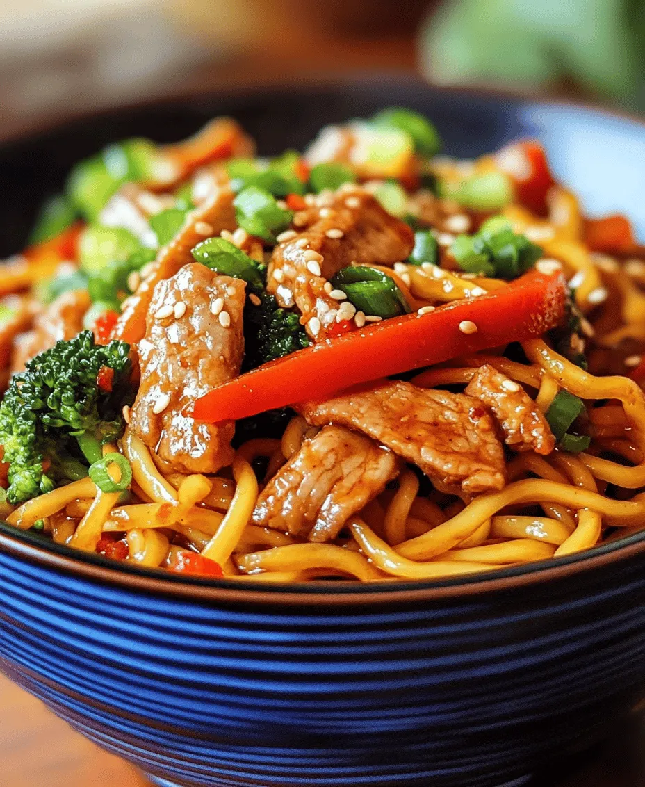 If you're looking for a quick, flavor-packed meal that can easily become a family favorite, look no further than Easy Spicy Pork Noodles. This delightful dish combines the savory richness of tender pork with the satisfying chewiness of egg noodles, all enveloped in a harmonious blend of spices and sauces. Perfect for busy weeknights or casual gatherings, this recipe stands out for its ability to deliver bold flavors without the fuss.