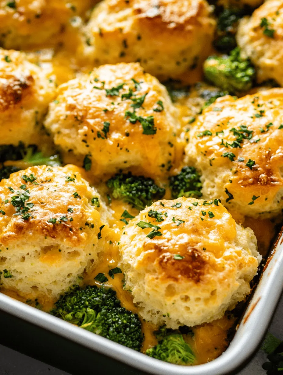 If you’re looking for a meal that embraces comfort food while sneaking in a healthy dose of vegetables, then the Savory Biscuit Broccoli Cheddar Casserole is the perfect dish for you. This casserole is a delightful fusion of tender broccoli florets and creamy sharp cheddar cheese, all enveloped in the flaky goodness of buttery biscuit dough. It’s a warm, hearty dish that not only satisfies hunger but also brings a touch of nostalgia, reminiscent of family gatherings and cozy dinners.