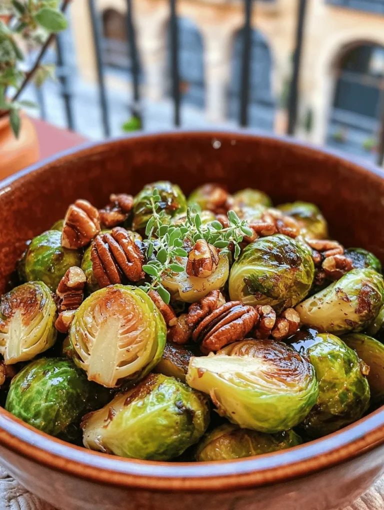 Brussels sprouts, often hailed as a superfood, are not only nutritious but also incredibly versatile in the kitchen. These little green gems pack a punch with their unique flavor and numerous health benefits. As we transition into the fall season, the appeal of combining their naturally earthy taste with sweet and savory elements becomes particularly enticing. One dish that embodies the essence of autumn is Maple-Glazed Brussels Sprouts with Candied Pecans. This seasonal favorite combines the distinct flavor of Brussels sprouts with the rich sweetness of maple syrup and the delightful crunch of candied pecans, creating a side dish that’s perfect for family gatherings, holiday feasts, or simply as a comforting addition to your weekday meals.