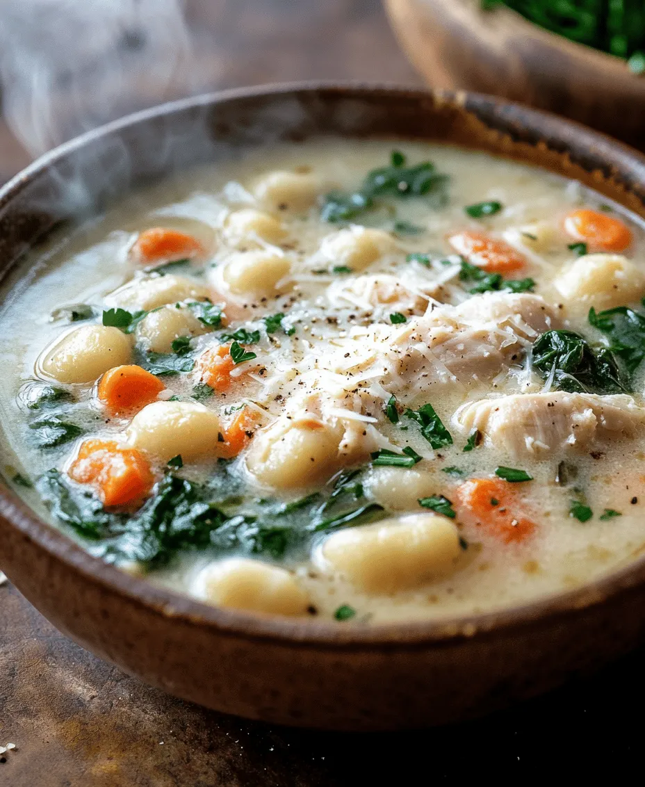 At the heart of this comforting soup lies gnocchi, a type of Italian dumpling that has captured the hearts of many worldwide. Gnocchi is traditionally made from potatoes, flour, and eggs, resulting in a soft, chewy texture that provides the perfect complement to soups and sauces. The origins of gnocchi date back to ancient Rome, where they were made with a simple combination of flour and water, evolving over the centuries into the beloved dish we know today.