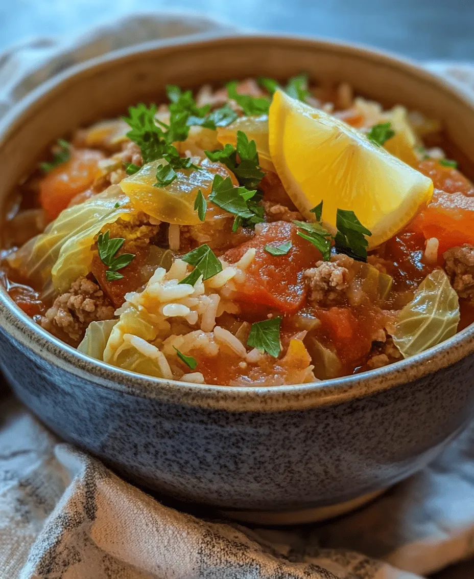 To create the best Cabbage Roll Soup Delight, it’s essential to understand the role of each ingredient. This knowledge will not only help you appreciate the dish more, but it will also empower you to make informed choices when preparing it.