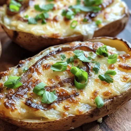 French Onion Twice Baked Potatoes combine the creamy, comforting essence of twice-baked potatoes with the rich flavors of French onion soup. This indulgent recipe is perfect for a cozy family dinner or as a standout side dish for special occasions. If you’re looking to elevate your potato game, this recipe is not only delicious but also visually appealing, making it a wonderful addition to any table. In this article, we will explore the detailed steps to create this delicious dish, along with insights into the ingredients and tips for achieving the best results.