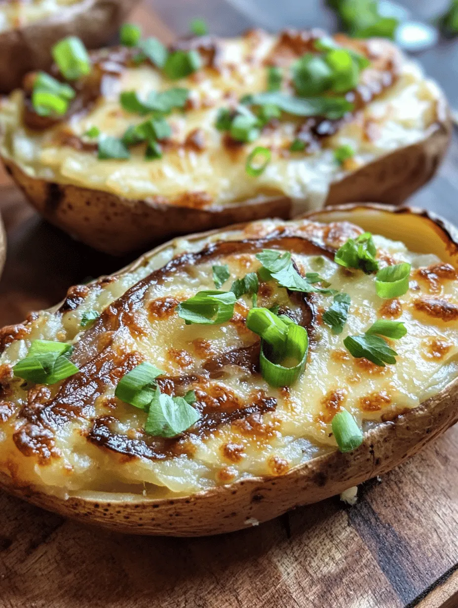 French Onion Twice Baked Potatoes combine the creamy, comforting essence of twice-baked potatoes with the rich flavors of French onion soup. This indulgent recipe is perfect for a cozy family dinner or as a standout side dish for special occasions. If you’re looking to elevate your potato game, this recipe is not only delicious but also visually appealing, making it a wonderful addition to any table. In this article, we will explore the detailed steps to create this delicious dish, along with insights into the ingredients and tips for achieving the best results.