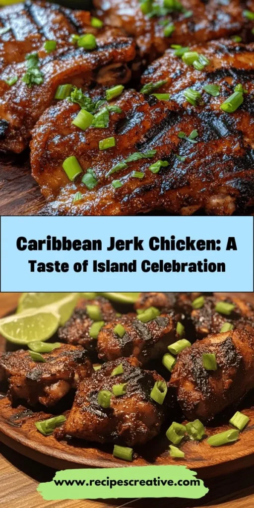 Discover the vibrant flavors of the Caribbean with this Jerk Chicken Fiesta recipe! Perfect for gatherings, this dish showcases the rich history and bold spices of jerk cooking, making it a staple in Caribbean cuisine. Marinated in a tantalizing blend of allspice, thyme, and scotch bonnet peppers, every bite is a taste of tradition. Elevate your next BBQ with this culinary escape! #CaribbeanCuisine #JerkChicken #Grilling #Foodie #Recipe #FlavorsOfTheWorld #BBQ #CookingAtHome