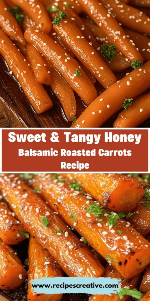 Elevate your side dish game with Honey Balsamic Roasted Carrots! This easy recipe combines the sweetness of honey with the tang of balsamic vinegar, bringing out the carrots' natural flavors. Perfect for any meal, these colorful treats are a healthy addition to your table. Quick to prepare, they're great for weeknight dinners or special occasions. Discover the secret to making carrots shine! #RoastedCarrots #HealthyEating #Balsamic #Honey #VegetableRecipes #EasyCooking #SideDish