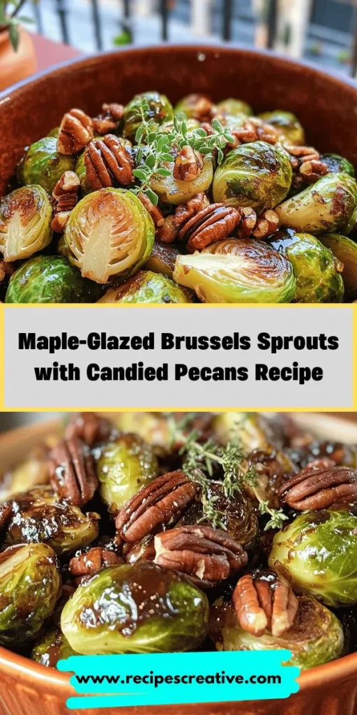 Indulge in the flavors of fall with Maple-Glazed Brussels Sprouts with Candied Pecans! This delightful side dish combines the earthy goodness of Brussels sprouts with rich maple syrup and crunchy pecans, creating a perfect sweet-savory balance. Packed with nutrients and easy to make, it’s ideal for holiday gatherings or weeknight meals. Experience the ultimate taste of autumn! #BrusselsSprouts #FallRecipes #SideDish #HealthyEating #MapleSyrup #CandiedPecans