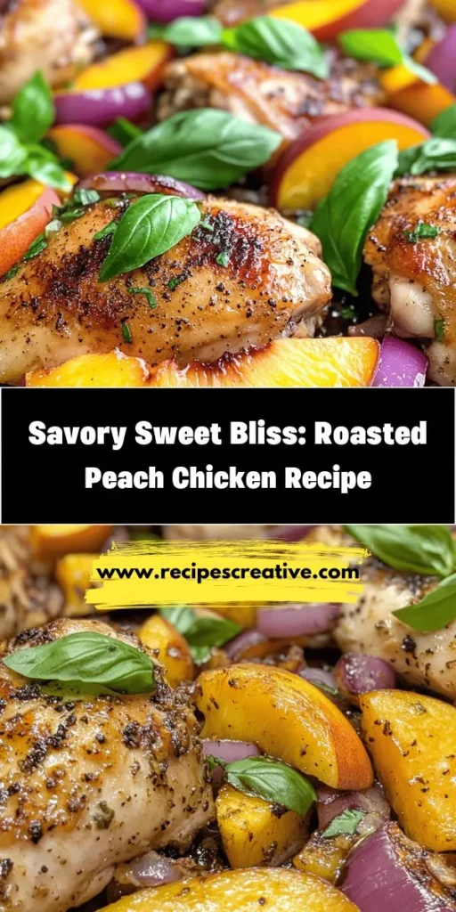 Indulge in the sweet and savory flavors of Roasted Peach Chicken! This recipe combines juicy chicken thighs with caramelized peaches, creating a stunning dish perfect for any dinner. Enjoy the simplicity of straightforward ingredients while discovering the rich history behind this delicious Mediterranean-inspired meal. Packed with nutrients and bursting with flavor, it's a must-try! 🍑🍗 #RoastedPeachChicken #DinnerIdeas #HealthyEating #MediterraneanCuisine #CookingAtHome #FlavorExplosion