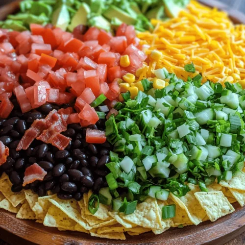 If you're searching for a crowd-pleasing appetizer that packs a punch of flavor and visual appeal, look no further than the Southwest Cobb Salad Dip. This delightful dish combines the beloved elements of a traditional Cobb salad with a creamy, shareable dip format that is perfect for gatherings, parties, or even casual family dinners. Imagine digging into a colorful layer of fresh ingredients that reflects the essence of a classic salad, all while enjoying the convenience of a dip.