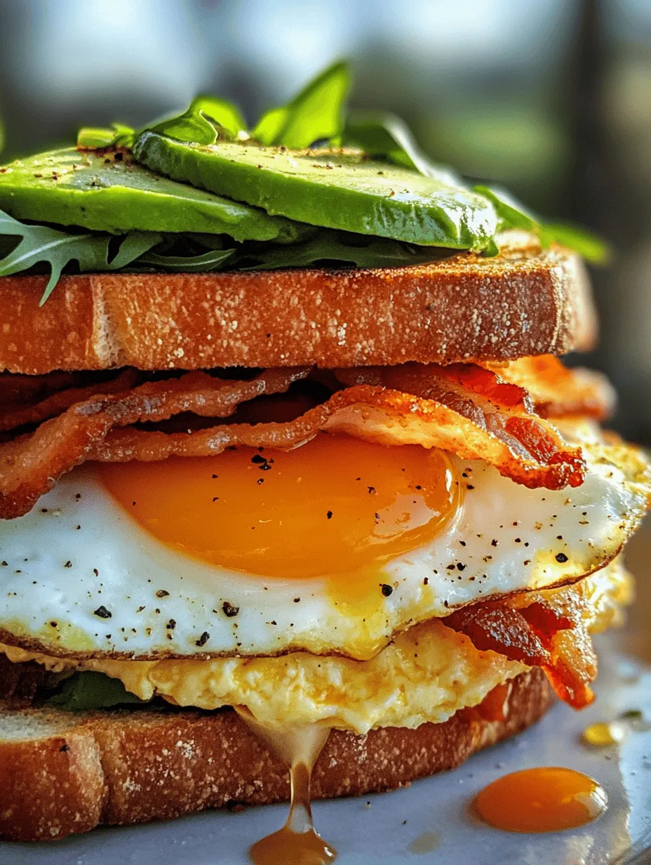 Begin your day with a delightful and hearty breakfast that not only satisfies your taste buds but also fuels your morning activities. The Sizzling Sunrise Griddle Breakfast Sandwich combines the rich flavors of crispy bacon, creamy avocado, and perfectly cooked eggs, all nestled between slices of buttery sourdough bread. This recipe is not only easy to prepare but also ideal for those busy mornings when you crave something delicious and fulfilling.