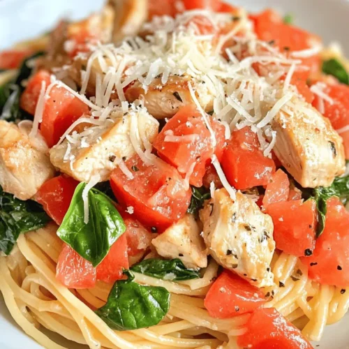 Tomato Spinach Chicken Spaghetti is more than just a meal; it's a culinary experience. At its core, this dish is a delightful combination of al dente pasta, protein-rich chicken, and nutrient-dense vegetables. The interplay of flavors and textures creates a dish that is both comforting and invigorating.