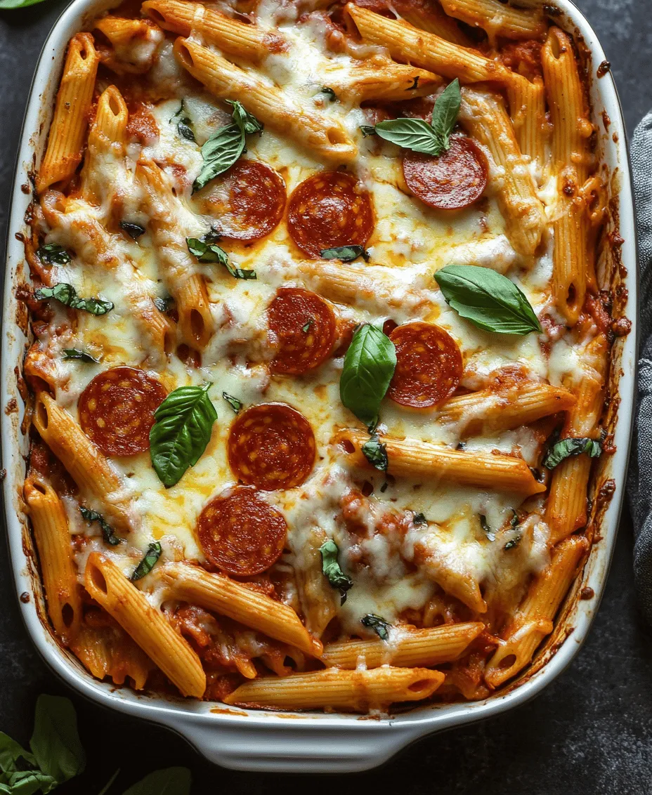 Pepperoni Pasta Bake is a delicious and hearty dish that brings together the beloved flavors of pizza and pasta in a single, comforting meal. Imagine tender pasta enveloped in a rich, savory sauce, topped with pepperoni and melted cheese, all baked to perfection. This dish is not just an indulgent treat; it embodies the essence of comfort food, offering warmth and satisfaction in every bite.