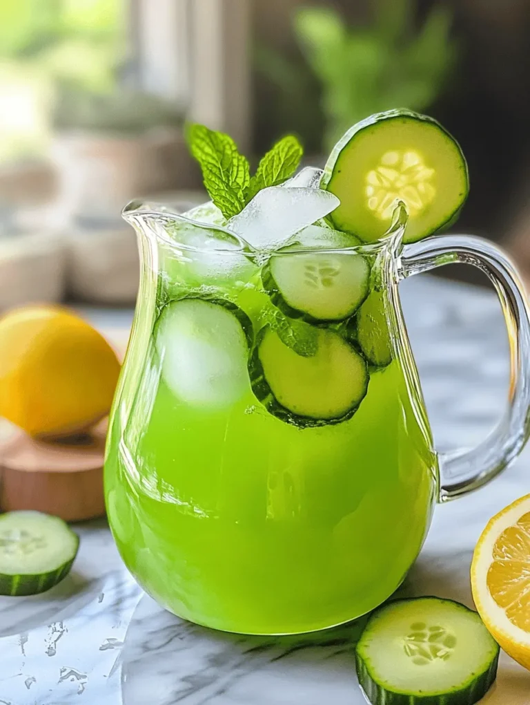 In the heat of summer or on a sunny day, there’s nothing quite like the refreshing taste of a chilled beverage to cool you down. One delightful option that embodies the essence of refreshment is cucumber lemonade. This invigorating drink combines the coolness of cucumber with the zesty brightness of fresh lemons, making it a perfect companion for outdoor gatherings, picnics, or simply enjoying on a warm afternoon. Not only is cucumber lemonade easy to prepare, but it also offers a host of health benefits that make it a smart choice for hydration.