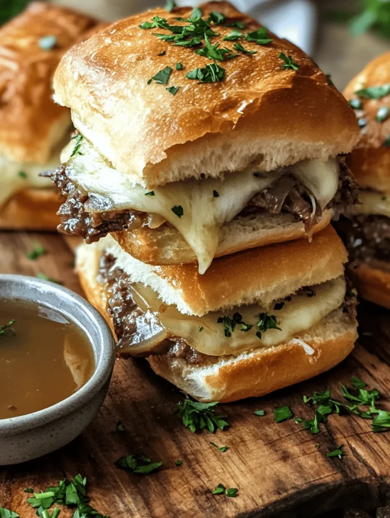 Sliders have become a beloved comfort food, known for their bite-sized portions and versatility. These mini sandwiches are perfect for any occasion, whether you're hosting a game day gathering, enjoying a casual family dinner, or just snacking on something delightful while binge-watching your favorite series. Among the many variations of sliders, French dip sliders stand out as a delicious option, seamlessly merging tender beef with rich, savory flavors.