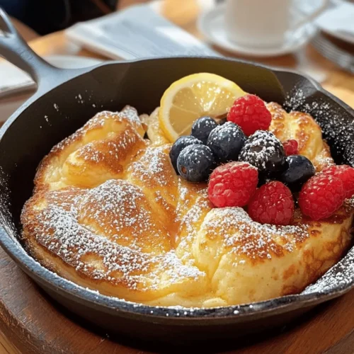 If you're on the lookout for a breakfast or brunch recipe that combines simplicity with extraordinary taste, look no further than the Fluffy Baked German Pancake, more commonly known as a Dutch Baby. This delightful dish has its origins rooted in early 20th-century America, influenced by German immigrants who brought their culinary traditions with them. The name “Dutch Baby” is an Americanized version of "Deutsch," which means "German" in German. Over the years, this pancake has garnered a loyal following, thanks to its impressive puff and fluffy texture that sets it apart from traditional pancakes.