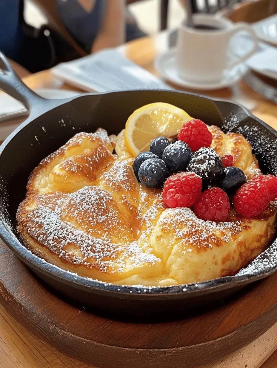 If you're on the lookout for a breakfast or brunch recipe that combines simplicity with extraordinary taste, look no further than the Fluffy Baked German Pancake, more commonly known as a Dutch Baby. This delightful dish has its origins rooted in early 20th-century America, influenced by German immigrants who brought their culinary traditions with them. The name “Dutch Baby” is an Americanized version of "Deutsch," which means "German" in German. Over the years, this pancake has garnered a loyal following, thanks to its impressive puff and fluffy texture that sets it apart from traditional pancakes.