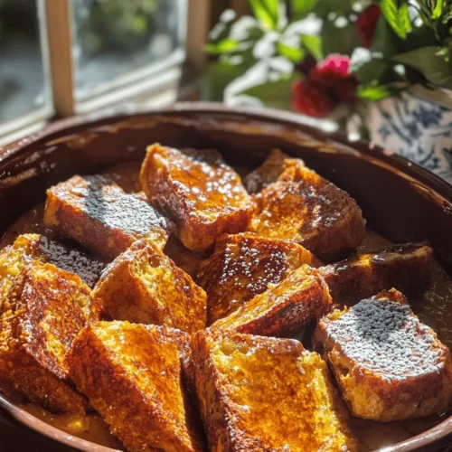 Imagine waking up to the enticing aroma of freshly baked French toast, its golden-brown edges perfectly crisped, and the soft, pillowy center waiting to be savored. Now, elevate that experience with a luxurious twist: Overnight Crème Brûlée French Toast. This dish transforms the classic breakfast favorite into something extraordinary, combining the rich creaminess of crème brûlée with the comforting familiarity of French toast.