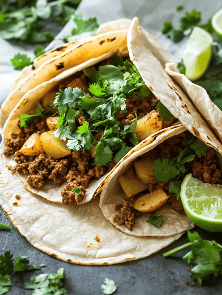 Welcome to the delicious world of savory beef and potato tacos! This mouthwatering dish combines the heartiness of ground beef with the comforting texture of potatoes, creating a satisfying meal that appeals to both the palate and the soul. Tacos have long been a staple in many households, providing a canvas for creativity and personalization. However, when you add the unique twist of potatoes to the traditional beef filling, you elevate this beloved dish to new heights.