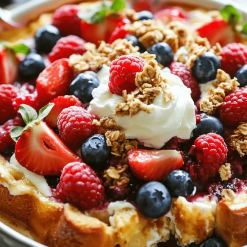 Indulging in a Berries & Cream Stuffed French Toast Casserole is the perfect way to elevate your breakfast or brunch experience. This dish is a delightful combination of rich, buttery bread stuffed with a luscious cream filling and topped with a medley of fresh berries. Its appeal lies not only in its delicious taste but also in the comforting nostalgia it evokes with every bite. Whether you’re hosting a festive holiday gathering, a casual family brunch, or a weekend get-together with friends, this casserole is sure to impress.