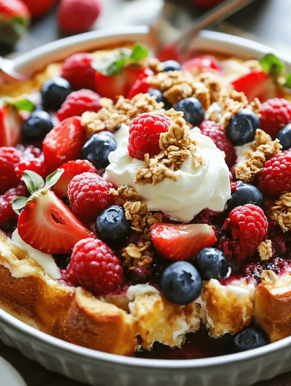 Indulging in a Berries & Cream Stuffed French Toast Casserole is the perfect way to elevate your breakfast or brunch experience. This dish is a delightful combination of rich, buttery bread stuffed with a luscious cream filling and topped with a medley of fresh berries. Its appeal lies not only in its delicious taste but also in the comforting nostalgia it evokes with every bite. Whether you’re hosting a festive holiday gathering, a casual family brunch, or a weekend get-together with friends, this casserole is sure to impress.