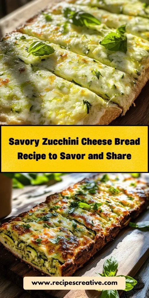 Discover the delicious and healthy Zucchini Cheese Bread Delight! This savory bread marries the earthy flavor of zucchini with the gooey richness of cheese, creating a moist loaf that's perfect for any occasion. Easy to make and packed with nutrients, this recipe is a great way to sneak veggies into your meals. Enjoy it warm, on its own, or paired with soup or salad. Get ready to impress family and friends with this unique twist on classic bread! #ZucchiniBread #CheeseBread #HealthyBaking #ComfortFood #VegetableRecipes #HomeBaking #FreshlyBaked #Yummy