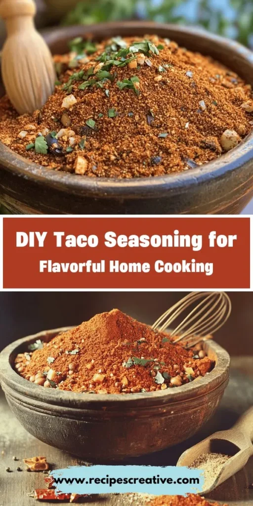 Transform your meals with homemade taco seasoning! Learn how to create this flavorful blend that elevates dishes while allowing for customization and freshness. Say goodbye to store-bought options filled with preservatives and hello to a healthy, cost-effective solution. Perfect for tacos, burritos, soups, and even popcorn, this seasoning is versatile and easy to make. Spice up your cooking with this simple recipe today! #TacoSeasoning #HomemadeSpices #HealthyCooking #FlavorfulMeals #CookingTips