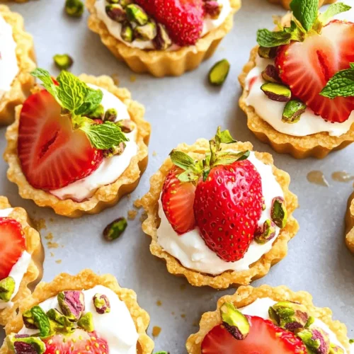 Discover a delightful dessert that combines the sweetness of strawberries with the creamy richness of mascarpone cheese – Mini Strawberry-Pistachio Mascarpone Tarts. These elegant and flavorful tarts are perfect for any occasion, whether it be a summer gathering, a special celebration, or simply an indulgent treat for yourself. With their stunning presentation and harmonious blend of flavors, they are sure to impress your guests and satisfy your sweet cravings.