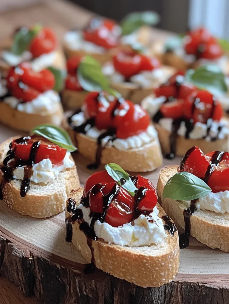 The heart of any great dish lies in its ingredients, and Whipped Feta Bruschetta is no exception. Each component contributes to the overall flavor profile and texture, making it a standout appetizer.