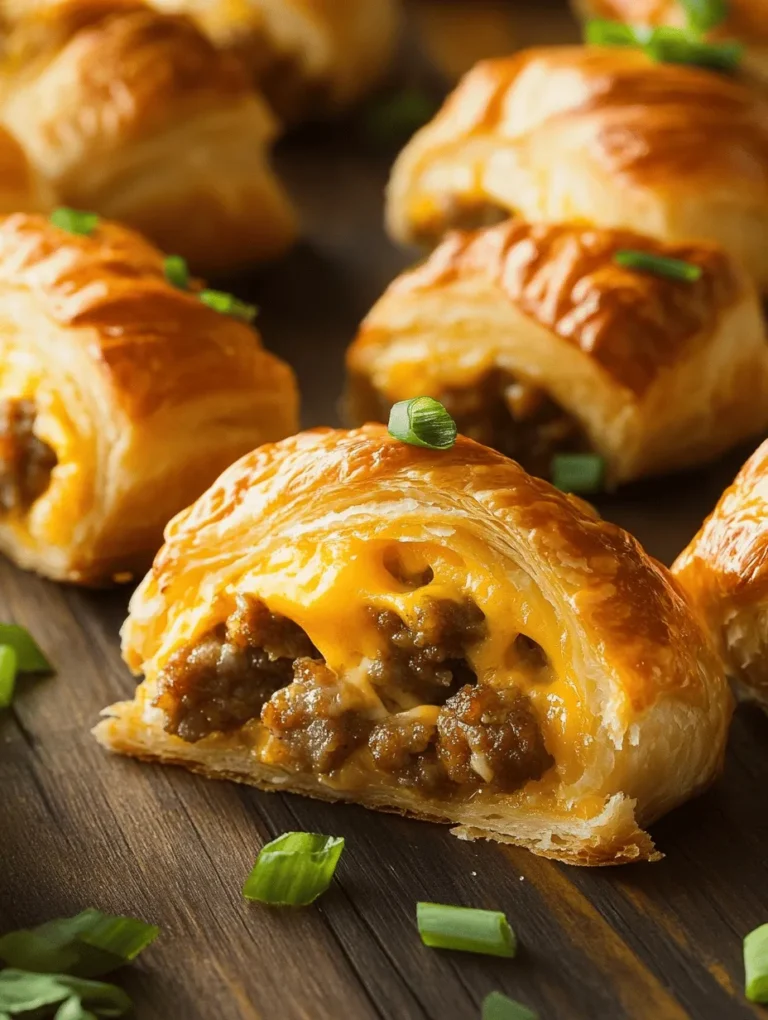 If you're in search of an easy yet delicious appetizer that will impress your guests and satisfy your family, look no further than Sausage Cream Cheese Crescents Delight. This delightful dish combines the flaky, buttery goodness of crescent rolls with a savory filling of cream cheese, breakfast sausage, and sharp cheddar cheese, making it a perfect choice for any occasion. Whether you’re hosting a casual get-together, preparing for a family brunch, or simply craving a tasty snack, this recipe offers versatility that will cater to all your needs.