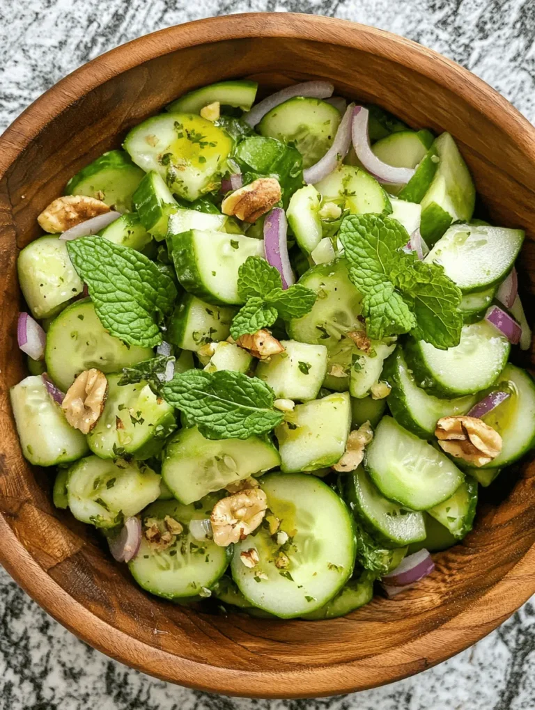 To fully appreciate the Crunchy Cucumber and Apple Salad, it's essential to understand the role each ingredient plays in not only the flavor profile but also the overall health benefits of the dish.