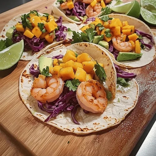 Imagine biting into a perfectly crafted taco, where the tender shrimp, seasoned to perfection, meets a burst of flavor from a zesty mango salsa. This is not just a meal; it’s an experience. The combination of spicy shrimp with the cool, fruity notes of mango creates a balance that tantalizes the palate. Whether you’re hosting a summer barbecue, preparing for Taco Tuesday, or simply craving a flavorful dinner, these tacos are sure to impress.