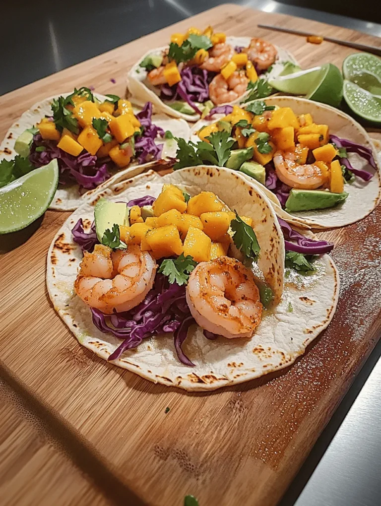 Imagine biting into a perfectly crafted taco, where the tender shrimp, seasoned to perfection, meets a burst of flavor from a zesty mango salsa. This is not just a meal; it’s an experience. The combination of spicy shrimp with the cool, fruity notes of mango creates a balance that tantalizes the palate. Whether you’re hosting a summer barbecue, preparing for Taco Tuesday, or simply craving a flavorful dinner, these tacos are sure to impress.