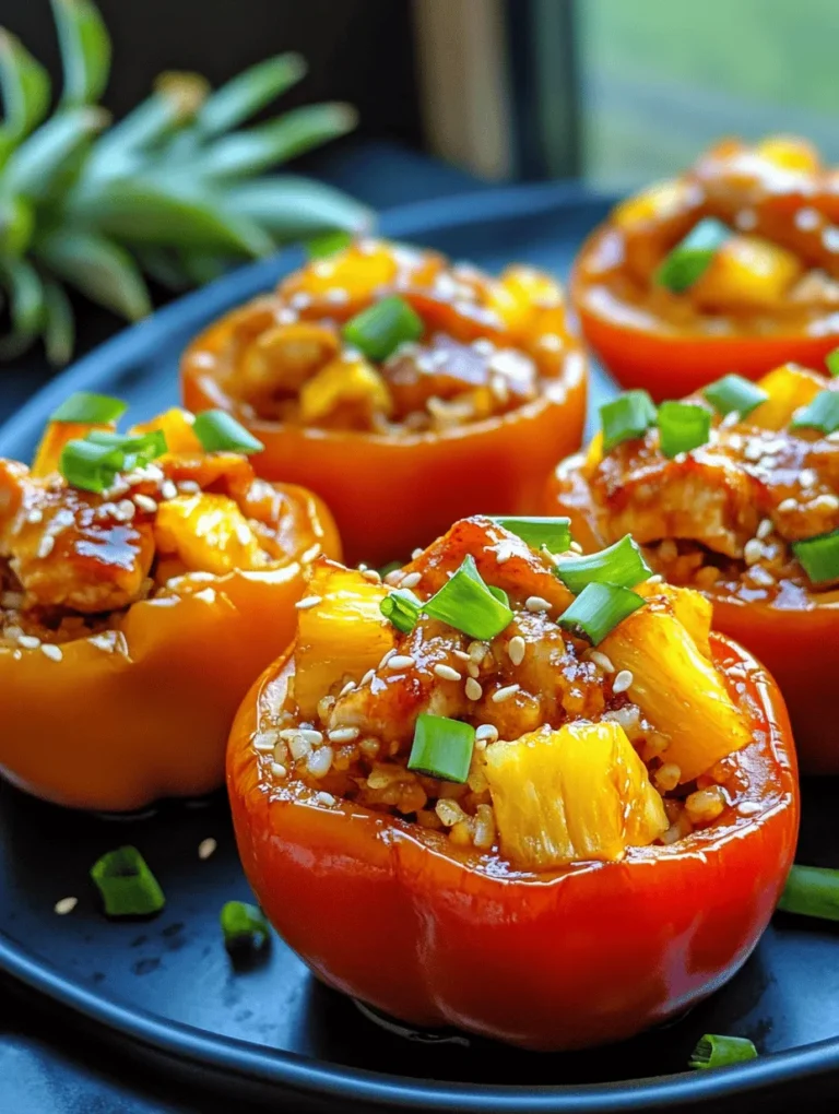 Are you ready to elevate your weeknight dinners with a dish that combines vibrant colors, a delightful medley of flavors, and a health-conscious twist? Look no further than Teriyaki Pineapple Chicken & Rice Stuffed Peppers. This inspired dish takes the classic stuffed pepper concept and infuses it with the tropical sweetness of pineapple and the savory umami of teriyaki sauce, creating a culinary experience that is both satisfying and nutritious.