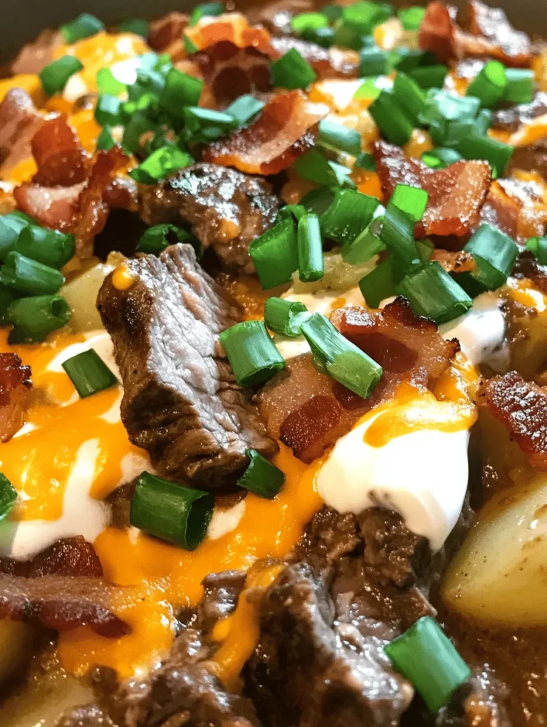 Imagine coming home after a long day to the warm, inviting aroma of a delicious meal wafting through your home. This is the kind of comforting experience you can expect with a Crockpot Loaded Steak and Potato Bake. This dish masterfully combines tender sirloin steak and fluffy russet potatoes, creating a satisfying meal that is both hearty and flavorful.