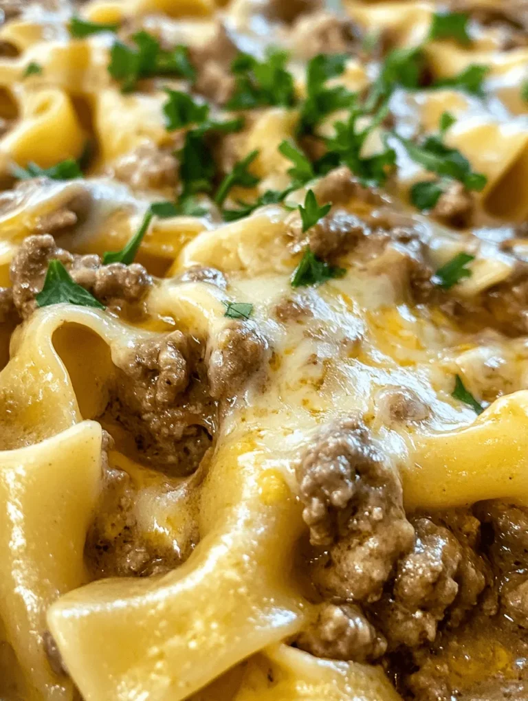 Delving into the world of comfort food, the Easy Crockpot Cheesy Beef and Noodles recipe stands out as a quintessential dish that embodies warmth, simplicity, and flavor. This heartwarming meal is an ideal choice for busy weekdays, where time constraints may leave little room for elaborate cooking, or for those leisurely family dinners when you want to serve something hearty without the hassle. The magic of this recipe lies in the use of a slow cooker, which not only saves precious time but also allows the ingredients to meld beautifully over hours of gentle cooking. The result is a creamy, cheesy dish that is guaranteed to satisfy even the pickiest eaters at the table.