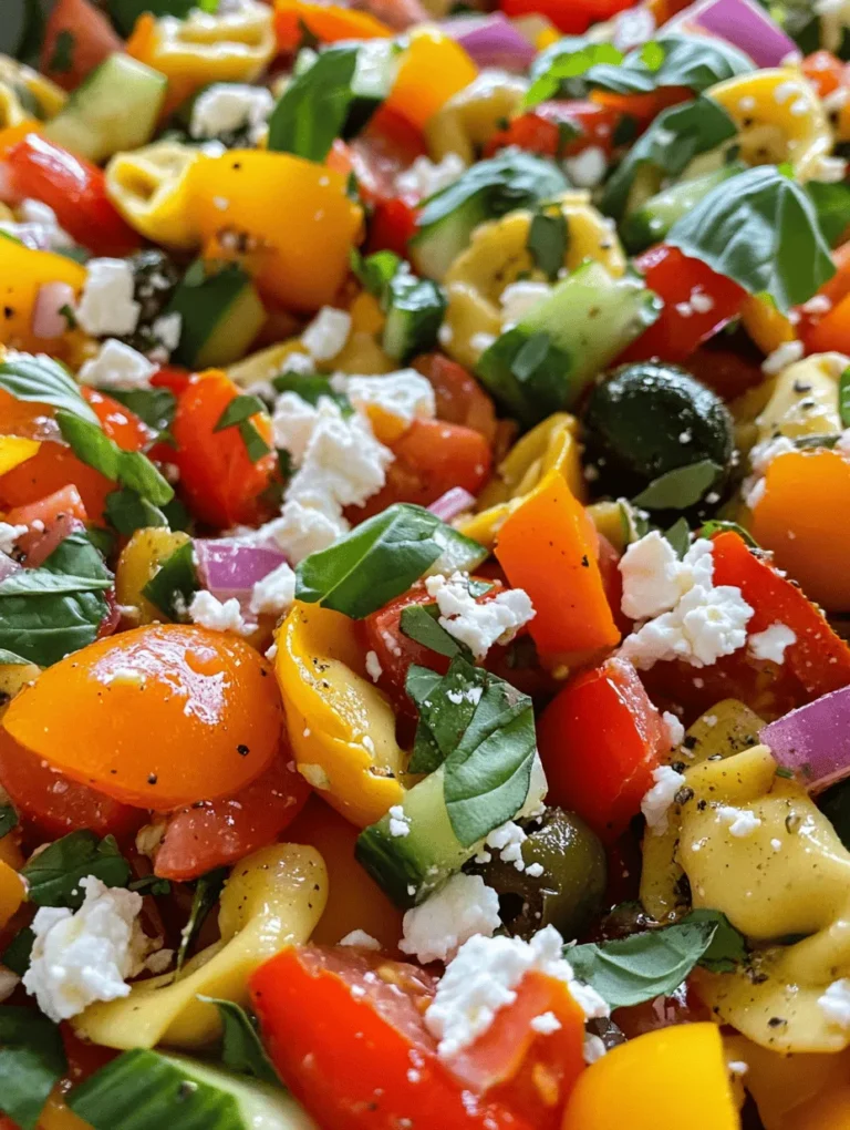 Are you in search of a dish that embodies both vibrancy and flavor while effortlessly appealing to a wide range of taste buds? Look no further than the Colorful Tortellini Pasta Salad Delight! This recipe is not just a meal; it’s a celebration of colors, textures, and tastes, making it the perfect option for gatherings or meal prep throughout the week. The delightful combination of tender cheese tortellini, fresh vegetables, and a zesty dressing creates a dish that is as nutritious as it is appetizing. Whether you’re hosting a summer barbecue, preparing for a picnic, or simply looking to add some excitement to your lunch routine, this tortellini pasta salad is sure to impress.