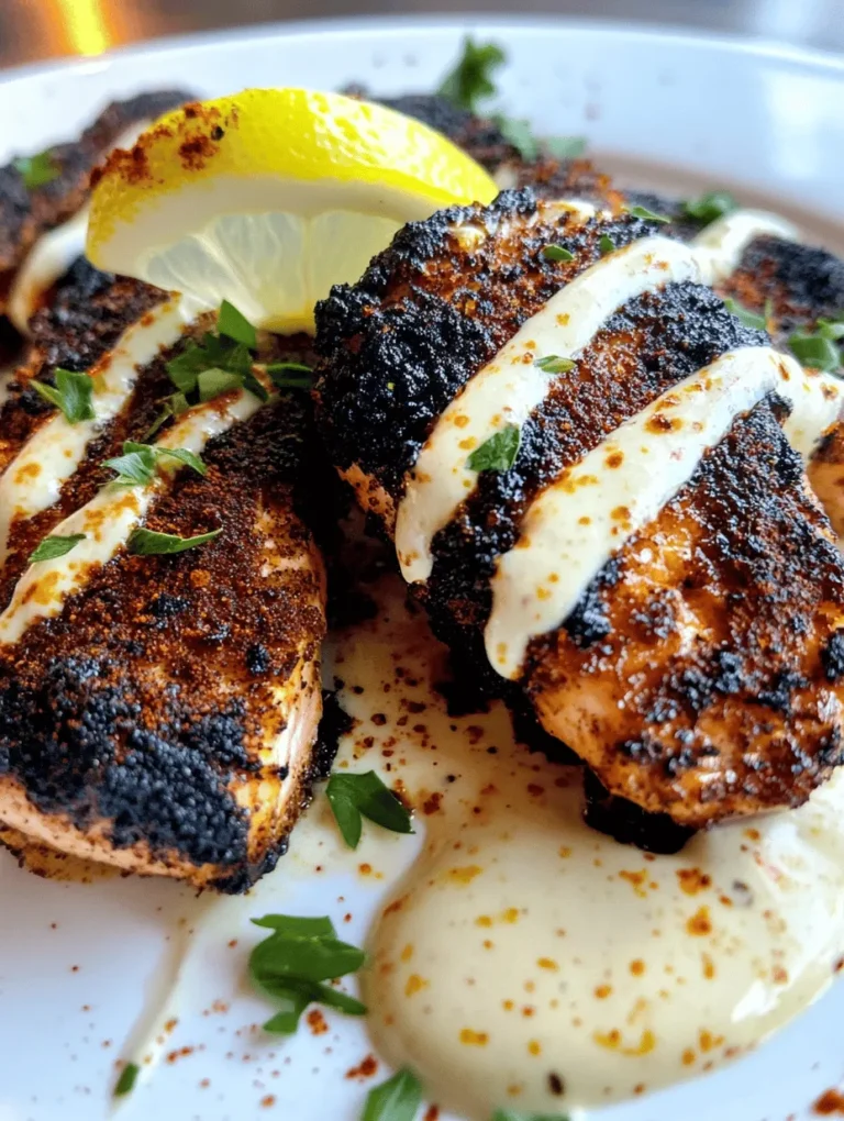 If you're searching for a dish that combines vibrant flavors with an elegant presentation, look no further than Savory Blackened Salmon with Creamy Dijon Sauce. This recipe not only tantalizes your taste buds but also offers a feast for the eyes, making it perfect for a weeknight dinner or a special occasion. As salmon continues to rise in popularity among health-conscious eaters, more home cooks are embracing the art of cooking this nutritious fish. Not only is salmon rich in omega-3 fatty acids, but it also provides an excellent source of high-quality protein, making it a staple in many healthy diets.