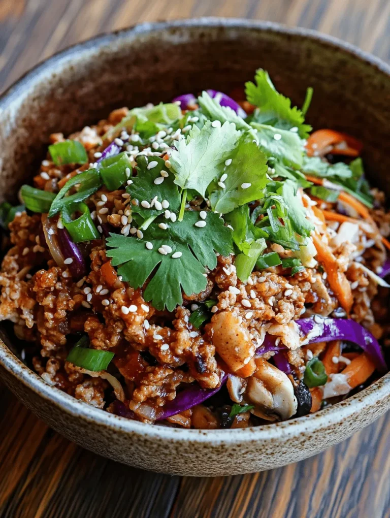 The Chick-A-Rolla Bowl Delight draws its inspiration from the rich tapestry of Asian cuisine, featuring familiar ingredients that come together in a delightful bowl. Asian-inspired dishes often celebrate the harmony of flavors, colors, and textures, and this bowl is no exception. With its roots in the Asian culinary tradition, the Chick-A-Rolla Bowl combines the umami flavors of soy sauce and hoisin with the crunch of fresh vegetables and the heartiness of ground chicken.