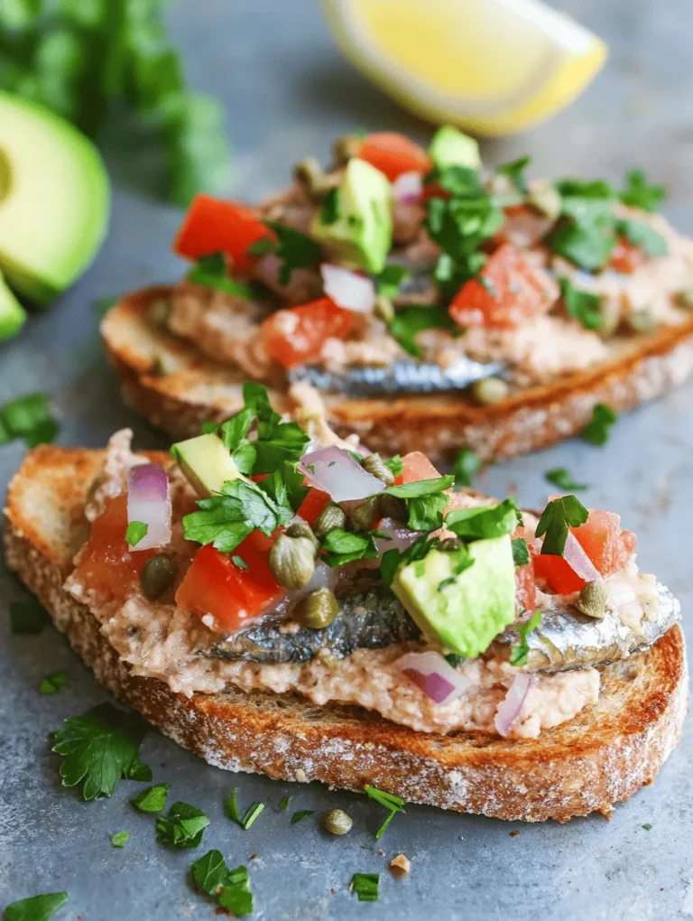 In the world of healthy eating, few dishes can match the nutritional powerhouse that is Sardines Delight on Whole Grain Toast. This delightful recipe serves as a perfect option for breakfast, lunch, or a light dinner, seamlessly combining flavor and health benefits. Sardines, often overlooked, are tiny fish packed with nutrients that are not only good for your body but also tantalizing for your taste buds. Their rich flavor and versatility make them a fantastic choice for anyone looking to incorporate more seafood into their diet.