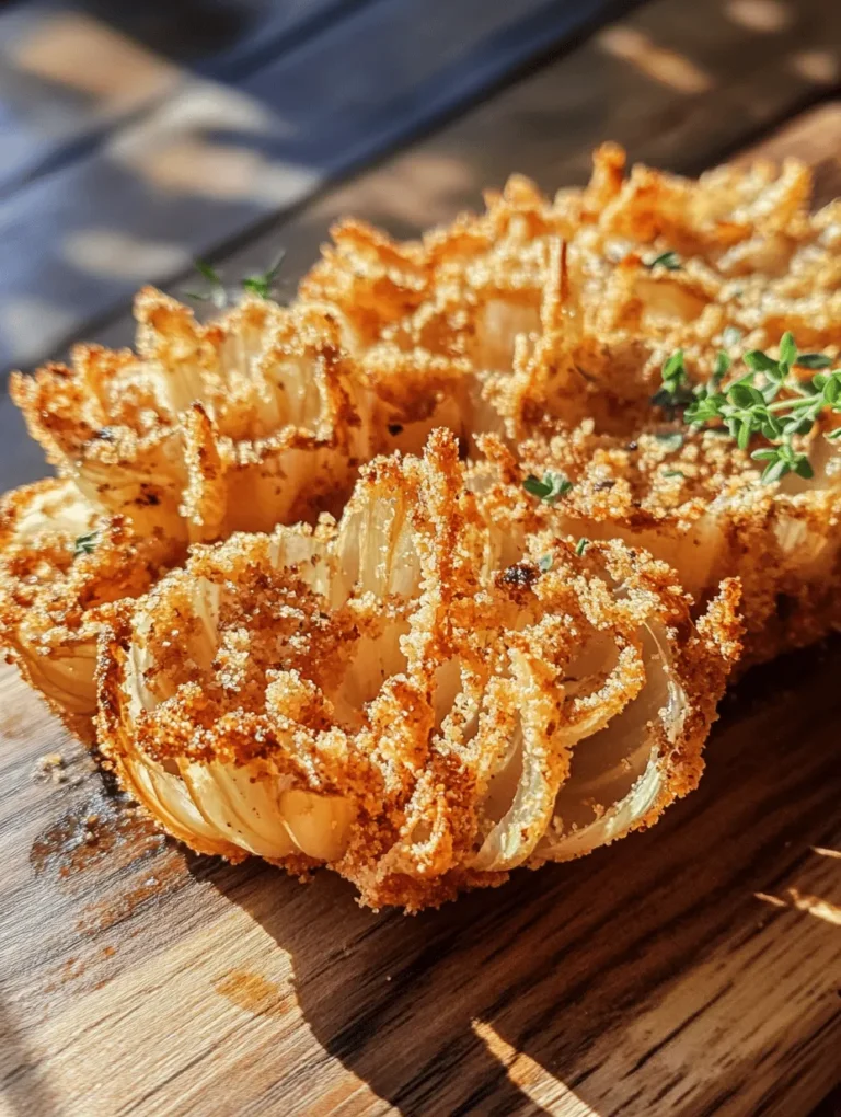 Using an air fryer for this recipe comes with a plethora of benefits. First and foremost, air frying significantly reduces the amount of oil required to achieve that coveted crispy texture, making it a healthier choice for those who are mindful of their dietary intake. This method also shortens cooking times, allowing you to whip up a batch of mini blooming onions in a fraction of the time it would take to deep-fry them. The result? Perfectly cooked onions that are crispy on the outside and tender on the inside, with minimal mess and fuss.