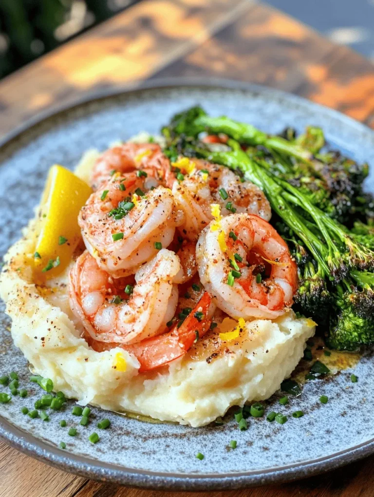 Welcome to a vibrant culinary experience that combines the fiery essence of Cajun cuisine with rich textures and flavors. The Sassy Cajun Shrimp Delight is a captivating dish that brings together succulent shrimp, creamy mashed potatoes, and perfectly roasted broccolini. This dish is not just a meal; it's a celebration of flavor, showcasing the unique characteristics of Cajun cooking while balancing the heat of spices with the smoothness of potatoes and the crispness of greens.