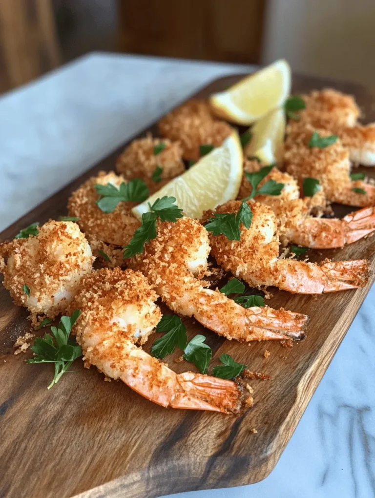 This crispy air fryer shrimp recipe is a standout for several reasons. First, it boasts a delightful crunch that rivals any deep-fried version but with far fewer calories. The shrimp are coated in a flavorful mixture that enhances their natural sweetness, making them an irresistible treat. Whether you’re preparing an appetizer for a gathering, a main dish for family dinner, or a quick snack, this recipe fits the bill perfectly.