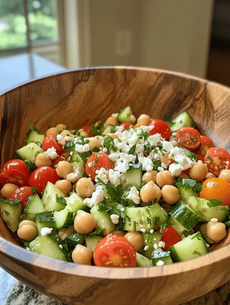Fresh salads have become a staple in healthy eating, particularly as the warm seasons approach. They represent a vibrant and nutritious way to incorporate a variety of vegetables and proteins into our diets, making them not only delicious but also visually appealing. Among the many salad options available, the Zesty Chickpea Cucumber Salad stands out for its refreshing ingredients and robust flavors. This delightful combination is an excellent choice for summer picnics, potlucks, or as a light meal on a hot day.