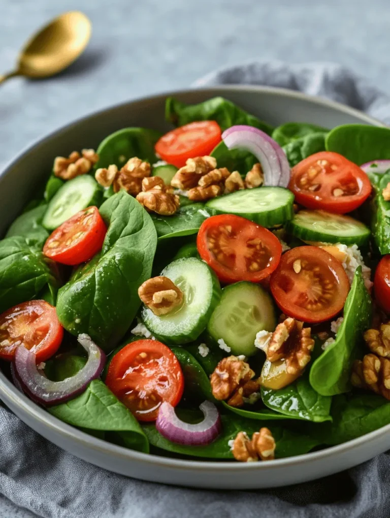 In the realm of healthy eating, finding a dish that combines nutrition and flavor can often feel like a daunting task. Enter the Creamy Cottage Cheese and Spinach Salad—a vibrant and wholesome option that appeals to health-conscious individuals and families alike. This salad is not only packed with essential nutrients but also versatile enough to suit a variety of occasions. Whether you're looking for a quick lunch to energize your day or a sophisticated side dish for an elegant dinner party, this salad fits the bill.