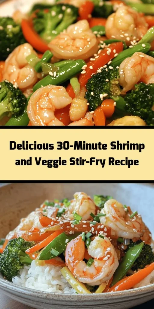 Looking for a quick, delicious meal? Try this Quick & Zesty Shrimp and Veggie Stir-Fry! Ready in under 30 minutes, it features succulent shrimp and a vibrant mix of veggies packed with nutrients. This dish is not only flavorful but also celebrates the health benefits of stir-frying, preserving vitamins and minerals. Perfect for busy nights, it's a versatile recipe that everyone will love. Serve it over rice or noodles for a satisfying meal. #StirFry #HealthyEating #QuickRecipes #ShrimpDish #MealPrep #Cooking #WeeknightDinner