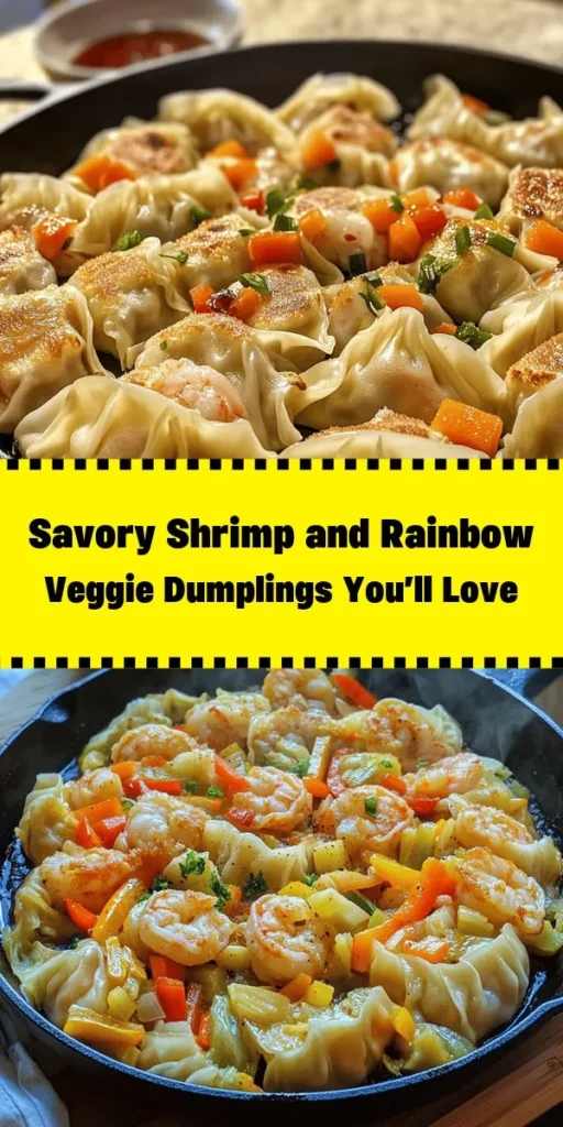 Dive into the vibrant world of savory shrimp and rainbow vegetable dumplings! This recipe combines tender shrimp and a medley of fresh veggies wrapped in delicate dough, creating a feast for both the eyes and palate. Packed with nutrients, these dumplings can be steamed or pan-fried and served with your favorite dipping sauces. Perfect for a family bonding activity or a healthy meal option. Get ready to impress with your dumpling-making skills! #Dumplings #Shrimp #HealthyEating #HomeCooking #Foodie #Yum #ColorfulCuisine