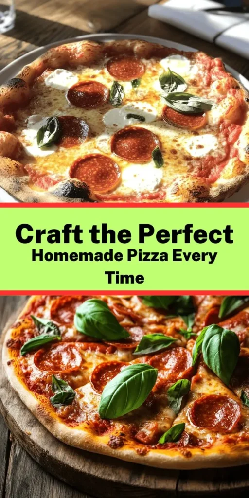Unleash your inner chef with the ultimate homemade pizza recipe! This comprehensive guide walks you through every step of the pizza-making process, from mastering the perfect dough to crafting flavorful sauce and choosing delicious toppings. With fresh ingredients and endless customization options, you'll create a pie that reflects your unique taste. Gather your loved ones, and enjoy the joy of pizza-making together! #HomemadePizza #PizzaRecipe #CookingAtHome #FoodieFun #PizzaNight