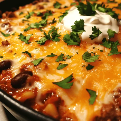 Chili Mac Extravaganza is a dish that beautifully combines the robust flavors of chili with the comforting texture of macaroni. This hearty meal is perfect for those chilly evenings when you want something warm and satisfying. With a delightful interplay of spices, meat, beans, and pasta, Chili Mac offers not only great taste but also a quick and easy solution for busy weeknights. Whether you’re cooking for a family gathering or hosting a casual get-together with friends, this dish is bound to impress and become a staple in your culinary repertoire.