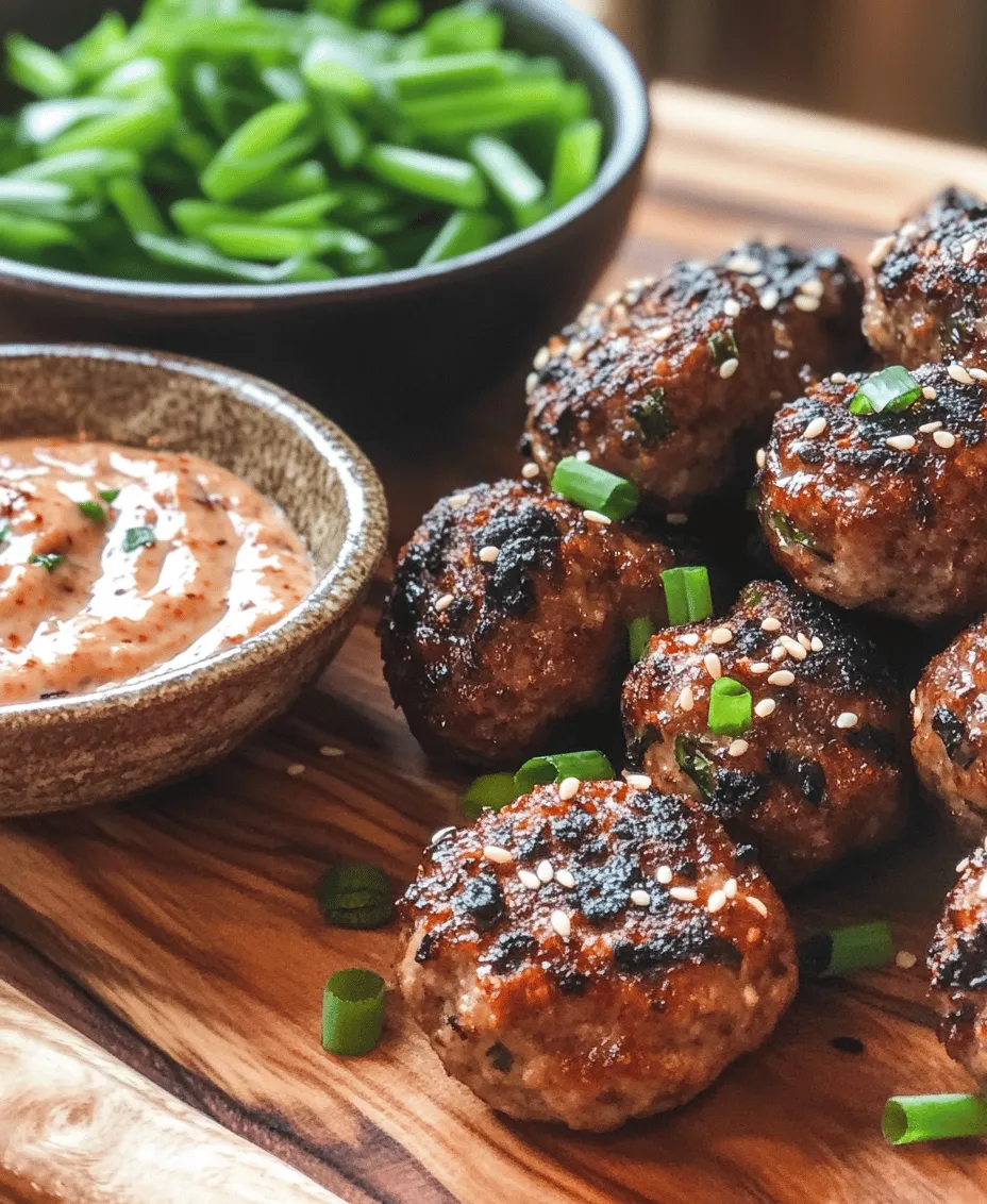 1. <strong>Choosing the Right Ground Meat: Beef vs. Pork</strong> The foundation of any great meatball is the choice of meat. For Korean BBQ Meatballs, both ground beef and ground pork are excellent options. Ground beef provides a rich flavor and hearty texture, while ground pork adds a natural sweetness and moisture. You can also consider a blend of both for a more balanced flavor profile. When selecting your meat, look for blends with a higher fat content (around 80/20) to ensure juicy and tender meatballs.” /></p>
</p>
<h2>Prepping Your Kitchen: Essential Tools and Equipment</h2>
</p>
<p>Before you embark on creating your delicious Korean BBQ meatballs with spicy mayo dip, it’s crucial to ensure your kitchen is equipped with the right tools and equipment. Having everything you need at your fingertips will streamline the cooking process and enhance your overall experience.</p>
</p>
<h3>Essential Tools</h3>
</p>
<p>1. <strong>Mixing Bowls</strong>: A set of varying sizes will help you combine your ingredients efficiently.</p>
<p>2. <strong>Measuring Cups and Spoons</strong>: Precision is key in achieving the right flavor balance, so ensure you have dry and liquid measuring tools handy.</p>
<p>3. <strong>Baking Sheet</strong>: A large, rimmed baking sheet is ideal for cooking the meatballs evenly. Consider lining it with parchment paper for easy cleanup.</p>
<p>4. <strong>Parchment Paper</strong>: This will prevent the meatballs from sticking to the baking sheet and ensure a perfect finish.</p>
<p>5. <strong>Whisk</strong>: A sturdy whisk is essential for blending the mayo dip ingredients smoothly.</p>
<p>6. <strong>Food Processor (Optional)</strong>: If you prefer a finer texture for your meat mixture, a food processor can be very helpful.</p>
<p>7. <strong>Spoon or Cookie Scoop</strong>: For shaping uniform meatballs, a cookie scoop or spoon can ensure they are the same size, leading to even cooking.</p>
</p>
<h3>Additional Equipment</h3>
</p>
<p>– <strong>Oven</strong>: Preheat your oven to the required temperature before cooking.</p>
<p>– <strong>Thermometer</strong>: A meat thermometer can help you check the internal temperature of the meatballs for perfect doneness.</p>
<p>– <strong>Serving Platter</strong>: Consider a beautiful serving dish to present your meatballs attractively.</p>
</p>
<h2>Measuring and Mixing: Tips for Combining Ingredients</h2>
</p>
<p>Once your kitchen is prepped, it’s time to dive into the fun part: measuring and mixing your ingredients. This step is foundational for achieving the rich, savory flavors characteristic of Korean BBQ meatballs.</p>
</p>
<h3>Measuring Ingredients</h3>
</p>
<p>Use your measuring cups and spoons to accurately measure each ingredient. Here are some tips:</p>
</p>
<p>– <strong>Dry Ingredients</strong>: Spoon flour or breadcrumbs into your measuring cup and level it off with a knife for accuracy.</p>
<p>– <strong>Liquid Ingredients</strong>: When measuring liquids, use a clear measuring cup and check the measurement at eye level for precision.</p>
</p>
<h3>Mixing Techniques</h3>
</p>
<p>1. <strong>Start with the Meat</strong>: In a large mixing bowl, combine your ground meat (beef, pork, or chicken) with the measured seasonings and sauces. It’s best to use your hands for thorough mixing, but consider wearing gloves for cleanliness.</p>
<p>2. <strong>Add Fillers and Binders</strong>: Incorporate breadcrumbs and eggs (or any binding agents) gradually to achieve a cohesive mixture. Be careful not to overmix, as this can make the meatballs tough.</p>
<p>3. <strong>Flavor Balance</strong>: Taste the mixture before cooking (using a small portion cooked in the microwave) to ensure the seasoning is to your liking, adjusting salt, pepper, or spice levels as needed.</p>
</p>
<h2>Shaping the Meatballs: Techniques for Uniform Size</h2>
</p>
<p>Shaping your meatballs uniformly is essential for consistent cooking and presentation. Here are some techniques to help you create perfectly round meatballs:</p>
</p>
<p>1. <strong>Use a Cookie Scoop</strong>: If you have one, a cookie scoop can help you portion out equal amounts of meat mixture, ensuring uniform size.</p>
<p>2. <strong>Wet Your Hands</strong>: Dampen your hands with water to prevent the mixture from sticking to your palms as you roll the meatballs.</p>
<p>3. <strong>Roll Gently</strong>: Using a gentle rolling motion, shape each meatball into a smooth ball. Avoid packing them too tightly, as this can lead to dense meatballs.</p>
</p>
<h2>Baking the Meatballs: Achieving the Perfect Golden Brown Finish</h2>
</p>
<p>Baking your meatballs is a healthier alternative to frying, and it helps retain their moistness while achieving that desired golden brown crust.</p>
</p>
<h3>Baking Steps:</h3>
</p>
<p>1. <strong>Preheat Your Oven</strong>: Set your oven to 400°F (200°C) and let it preheat fully. A hot oven is crucial for achieving that perfect outer texture.</p>
<p>2. <strong>Arrange on Baking Sheet</strong>: Place the shaped meatballs on the prepared baking sheet, ensuring they aren’t touching. This allows for even cooking and browning.</p>
<p>3. <strong>Baking Time</strong>: Bake for about 20-25 minutes, or until the meatballs are cooked through and have a nice golden brown color. Use a meat thermometer to ensure they reach an internal temperature of 165°F (74°C).</p>
<p>4. <strong>Broil for Extra Crispiness</strong>: If you desire an even crispier exterior, turn on the broiler for the last 2-3 minutes of cooking, keeping a close eye to prevent burning.</p>
</p>
<h2>Crafting the Spicy Mayo Dip</h2>
</p>
<p>The spicy mayo dip is a crucial accompaniment that enhances the flavor of your Korean BBQ meatballs. It’s creamy, tangy, and can be customized to suit your heat preference.</p>
</p>
<h3>Whisking Techniques for a Smooth Consistency</h3>
</p>
<p>1. <strong>Ingredients to Prepare</strong>: Gather your mayonnaise, sriracha, lime juice, and any additional seasonings like garlic powder or sesame oil.</p>
<p>2. <strong>Whisking</strong>: In a small bowl, combine the mayonnaise with the sriracha. Use a whisk to blend until smooth. Gradually add lime juice, whisking continuously until the dip reaches your desired consistency.</p>
<p>3. <strong>Adjust Flavor</strong>: Taste the dip and adjust the components as needed. If it’s too spicy, add more mayonnaise; if you prefer more heat, add extra sriracha.</p>
</p>
<h3>Adjusting Heat Levels: Customizing the Dip to Your Taste</h3>
</p>
<p>The beauty of the spicy mayo dip lies in its versatility. You can easily tweak the heat levels based on your preference:</p>
</p>
<p>– <strong>For Mild Heat</strong>: Reduce the amount of sriracha or substitute it with a milder chili sauce.</p>
<p>– <strong>For Extra Spice</strong>: Incorporate additional ingredients like chili flakes or a dash of cayenne pepper.</p>
<p>– <strong>Flavor Enhancements</strong>: Consider adding sesame seeds, chopped green onions, or a splash of rice vinegar for added texture and flavor.</p>
</p>
<h2>Serving Suggestions: Presentation and Accompaniments</h2>
</p>
<p>Once your Korean BBQ meatballs and spicy mayo dip are ready, it’s time to present your dish beautifully. Here are some serving suggestions to elevate the experience:</p>
</p>
<h3>Best Practices for Serving Korean BBQ Meatballs</h3>
</p>
<p>– <strong>Plating</strong>: Arrange the meatballs on a large platter, drizzling some spicy mayo over the top for visual appeal. You can also serve the dip in a small bowl placed in the center.</p>
<p>– <strong>Garnishing</strong>: Sprinkle sesame seeds and finely chopped green onions over the meatballs for a pop of color and added flavor.</p>
</p>
<h3>Ideal Accompaniments: Rice, Vegetables, and Side Dishes</h3>
</p>
<p>To create a well-rounded meal, consider these accompaniments:</p>
</p>
<p>– <strong>Steamed Rice</strong>: Serve your meatballs alongside a fluffy bed of jasmine or sticky rice to soak up the flavors.</p>
<p>– <strong>Vegetables</strong>: Add a side of stir-fried or pickled vegetables to complement the richness of the meatballs. Korean favorites like kimchi or pickled radishes work wonders.</p>
<p>– <strong>Noodle Salad</strong>: A cold noodle salad with a sesame dressing can provide a refreshing contrast to the warm meatballs.</p>
</p>
<h3>Beverage Pairings: What to Drink with Your Meatballs</h3>
</p>
<p>Choosing the right beverage can enhance the overall dining experience:</p>
</p>
<p>– <strong>Korean Beer</strong>: A light lager, such as Cass or Hite, pairs excellently with the rich flavors of the meatballs.</p>
<p>– <strong>Soju</strong>: This traditional Korean spirit is a popular choice, offering a smooth complement to the dish.</p>
<p>– <strong>Non-Alcoholic Options</strong>: For a refreshing non-alcoholic drink, serve cold barley tea or a light lemonade.</p>
</p>
<h2>Nutritional Information</h2>
</p>
<p>Understanding the nutritional balance of Korean BBQ meatballs with spicy mayo dip is essential for making informed dietary choices.</p>
</p>
<h3>Caloric Breakdown and Key Nutrients</h3>
</p>
<p>While the exact nutritional values may vary based on specific ingredients and portion sizes, here’s a general overview:</p>
</p>
<p>– <strong>Calories</strong>: One serving (about 3 meatballs with a tablespoon of dip) typically contains around 300-400 calories.</p>
<p>– <strong>Protein</strong>: Rich in protein from the meat, each serving offers approximately 20-25 grams.</p>
<p>– <strong>Fat</strong>: The dip contributes to the fat content, primarily coming from mayonnaise.</p>
<p>– <strong>Carbohydrates</strong>: The dish is relatively low in carbs unless served with rice or bread.</p>
</p>
<h3>Healthier Modifications and Substitutes</h3>
</p>
<p>If you’re looking to make this dish lighter or cater to specific dietary needs, consider these substitutions:</p>
</p>
<p>– <strong>Lean Meat</strong>: Use ground turkey or chicken for a lower-fat option without sacrificing flavor.</p>
<p>– <strong>Greek Yogurt</strong>: Substitute half of the mayonnaise in the dip with Greek yogurt for a healthier, protein-rich dressing.</p>
<p>– <strong>Whole Wheat Breadcrumbs</strong>: For added fiber, opt for whole wheat breadcrumbs instead of traditional white ones.</p>
</p>
<h2>Conclusion</h2>
</p>
<p>Korean BBQ meatballs with spicy mayo dip showcase the rich flavors and vibrant culture of Korean cuisine. With a straightforward preparation process, this dish brings the joy of Korean BBQ to your home kitchen. Whether for a family dinner or a festive gathering, these meatballs are sure to impress and satisfy. By following the detailed instructions and understanding the ingredients, you can recreate this beloved dish and enjoy the delightful fusion of flavors that Korean cuisine has to offer.</p>
</p>
<p>Get ready to dive into the delicious experience of making and savoring these Korean BBQ meatballs, and don’t forget to experiment with the flavors to make them your own! Enjoy the journey and the delightful flavors that await you.</p>
<div id=